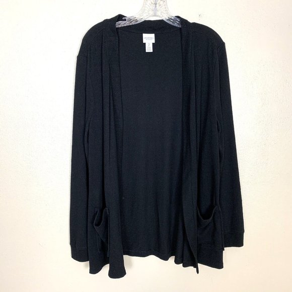 Chico's Sweaters - Chico's Weekends Womens Cardigan Sweater 2 Large Soft Stretch Rayon Polyester